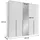 Pol-Power Kleiderschrank Kevo 225 x 225 x 52 cm Grau