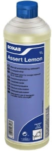 ECOLAB Assert Lemon Handspülmittel, Für die manuelle Geschirrreinigung mit frischem Zitronenduft, 1000 ml - Flasche (1 Karton = 6 Flaschen)