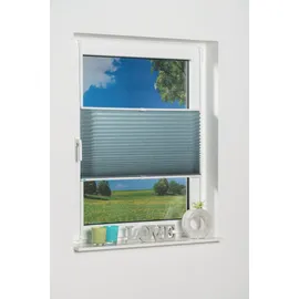 K-HOME Klemmfix-Plissee Pisa 50 x 210 cm Fenstergröße (Velux) Petrol