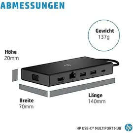 HP USB-C-Reisehub mit mehreren Anschlüssen