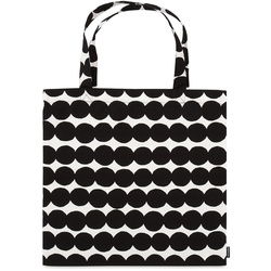 Marimekko - Räsymatto Einkaufstasche, schwarz / weiß