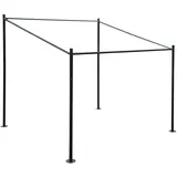 Mendler Pergola-Gestell HWC-A22, Anbaupergola Garten Pavillon Terrassenüberdachung Gestänge, Stahl 3x3m