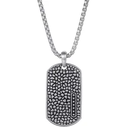 Firetti Kette mit Anhänger »Schmuck Geschenk Edelstahl Halsschmuck Halskette Dog Tag Reptil« Firetti edelstahlfarben-schwarz