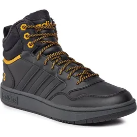 adidas Hoops 3.0 Mid Winterized Core Black / Core Black / Preloved Yellow 47 1/3