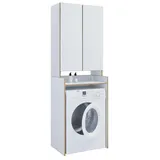 VCM Rislo Waschmaschinenschrank 200 x 67 x 48 cm Weiß Kunststoff