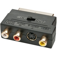 LINDY Scart-Adapter, S-VHS, S-Video CV [3x RCA mit Umschalter