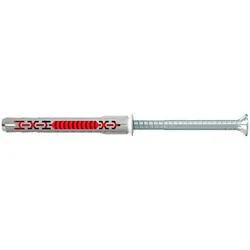 fischer 562155, Spreizdübel, Beton, Gipsblock, Mauerwerk, Nylon, Grau, Verzinkte