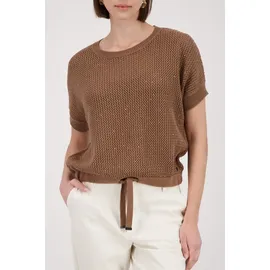 Monari Kurzarmpullover Braun L