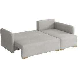 Mirjan24 Ecksofa, Creme, Textil, 5-Sitzer, L-Form,L-Form, 220x140 cm, Wohnzimmer, Sofas & Couches, Wohnlandschaften, Ecksofas
