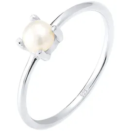 Elli Ring Damen Solitär mit Süßwasserperle in Silber | Gr.: 58