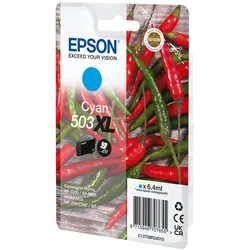 Epson 503XL - 6.4 ml - XL - Cyan - original - Blister mit RF- / akustischem Alar