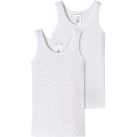 SCHIESSER - Unterhemd FINE DOTTY 2er-Pack in weiß/rosa, Gr.92
