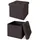 dibea Sitzhocker faltbar Leinen 38 x 38 x 38 cm Braun
