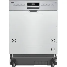 Midea SI 3.60N wi Geschirrspüler 60 cm Teilintegriert, 13 Maßgedecke, Halbintegrierter Spülmaschine mit WiFi, Extra Trocknung, 7 Programme, 49dB, 0~24 Startverzögerung - Inox