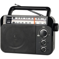 Retekess TR604 Kofferradio,Tragbares Radio,Einfaches Radio,Netzkabel oder Batteriebetrieb,Großer Knopf,Großer Lautsprecher,Einstellbare Höhen und Bässe,Radio für Senioren