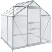 [en.casa] Oisterwijk Gewächshaus Transparent HKP 4 mm 3,61 m2