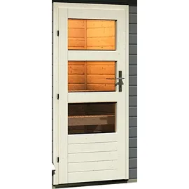 Karibu Saunahaus "Skrollan 1",terragrau,336 x 196 x 228 cm (B x T x H)