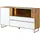 MASSIVMOEBEL24.DE Sideboard 160 x 87 x 43 cm Wildeiche geölt / Weiß