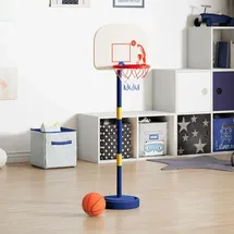 vidaXL Basketballkorb Blau/Gelb/Weiß 90 x 121 cm