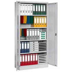 Gürkan Stahlschrank 109381 lichtgrau 92,0 x 50,0 x 195,0 cm, aufgebaut