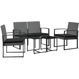 vidaXL Garten-Essgruppe 5-tlg. Dunkelgrau