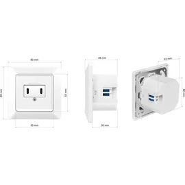Logilink Unterputz-Steckdose 2x USB-C PD weiß