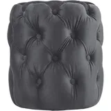 deluke Sitzhocker BADOR Samt 42 x 46 x 42 cm Dunkelgrau
