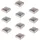 Baumarktplus 10x Pfostenkappe Abdeckkappe für Pfosten Pyramide 101 mm 10x10 cm