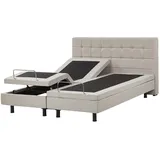 Beliani Bett verstellbar Stoff Duke 160 x 200 cm
