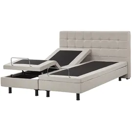 Beliani Bett verstellbar Stoff Duke 160 x 200 cm