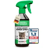 RepellShield® Natürliches Katzenabwehrspray -0.5L- Katzenschreck Spray zum Katzen vertreiben & Anti Kratz Spray Katzen mit Geraniol - Ohne Flecken & Rückstände