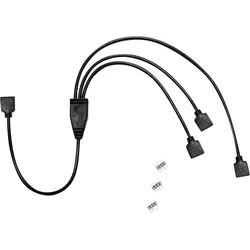 Inter-Tech Netz-Splitter - 4-poliger Stecker zu 4-poliger Stecker