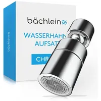Bächlein Universal Wasserhahn-Aufsatz in Chrom mit zwei Strahlarten -