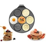 Cheffinger Pfannkuchen Tiere Cartoon Pfanne Alu-Guss Ø 26 cm Induktion Crepe Pfanne, Bratpfanne für Pancake CPAN