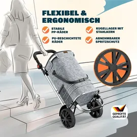 monzana 3in1 Einkaufstrolley grau 56 L