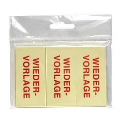 inFO Haftmarker gelb "WIEDERVORLAGE" 3x 50 Streifen