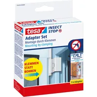 Tesa Adapter-Set für Marke (Tiervertreiber) Tesa Insect Stop Falt Tür Weiß