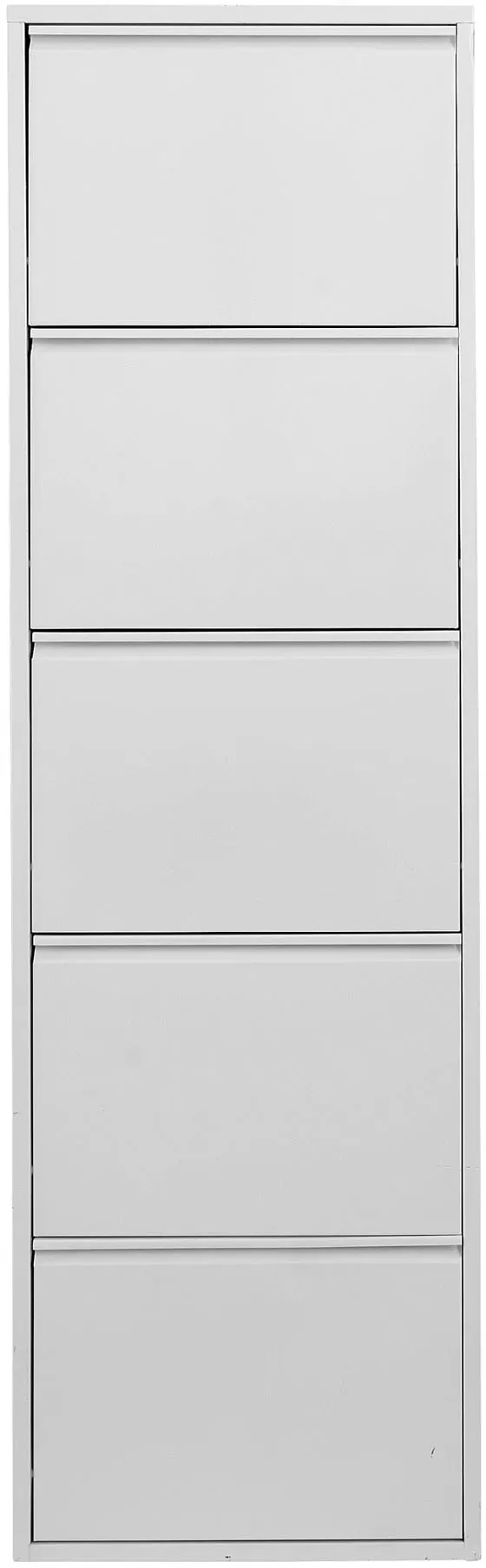 Schuhschrank HEINE HOME, silber (silberfarben), B:50cm H:103cm T:15cm, Stahl, Schränke, Schuhschrank