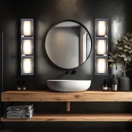 ESTO LED Wandleuchte Wandsport Chrom ALU Glas Flurleuchte Wohnzimmerlampe 3x 5W