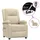 vidaXL Massagesessel Elektrisch Polyester 92 x 96 x 0 cm Beige/Weiß