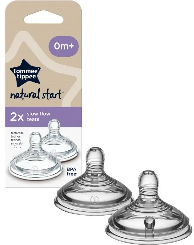 Tommee Tippee Natural Start Anti-Colic Teat Trinksauger Slow Flow 0m+ 2 St.