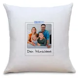 OWLBOOK® Fotogeschenke mit eigenem Foto Personalisierte Geschenke für Männer Frauen Fotokissen mit eigenem Foto mit Füllung Personalisiert mit Foto Polaroid Flauschig 40x40