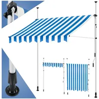 Kesser KESSER® Klemmmarkise mit Handkurbel Balkon, Balkonmarkise ohne Bohren,