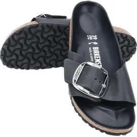 Birkenstock Madrid Big Buckle Nubukleder geölt schmal schwarz 39