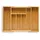 Relaxdays Besteckkasten Bambus ausziehbar 29-48 x 34 cm Braun