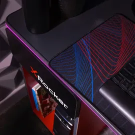 X Rocker Carbon-Tek Gaming-Tisch Schwarz/Rot