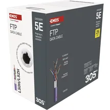 EMOS Datenkabel FTP CAT 5e, LSZH, 305m, FTP CAT5e, 305 m), Netzwerkkabel