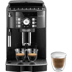 DELONGHI Magnifica S ECAM21.116.B - 5 Kaffeespezialitäten, kompakt, elegantes Design, Direktwahltasten, leichte Bedienung, Kaffeevollautomat Schwarz
