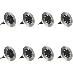 vidaXL Solar-Bodenleuchten 8 Stk. LED RGB-Lichtfarbe