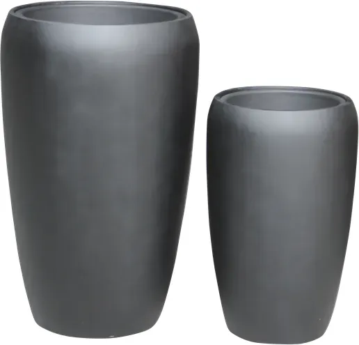 Vase Gloria - 2er Set - Samtschwarz